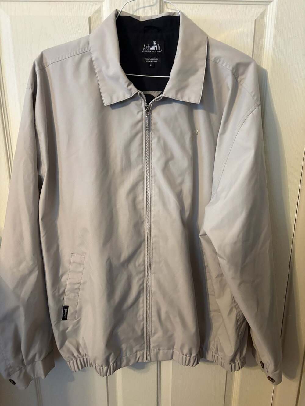 Ashworth Weather Systems Water Resistant Full Zip Golf Windbreaker Jacket